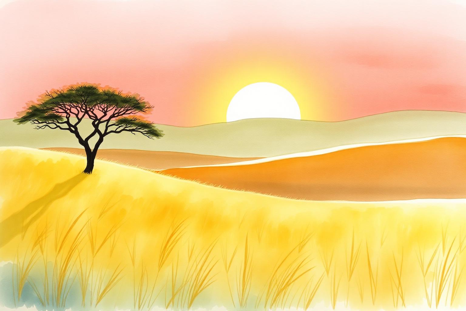 A warm African landscape representing Cheryl's roots